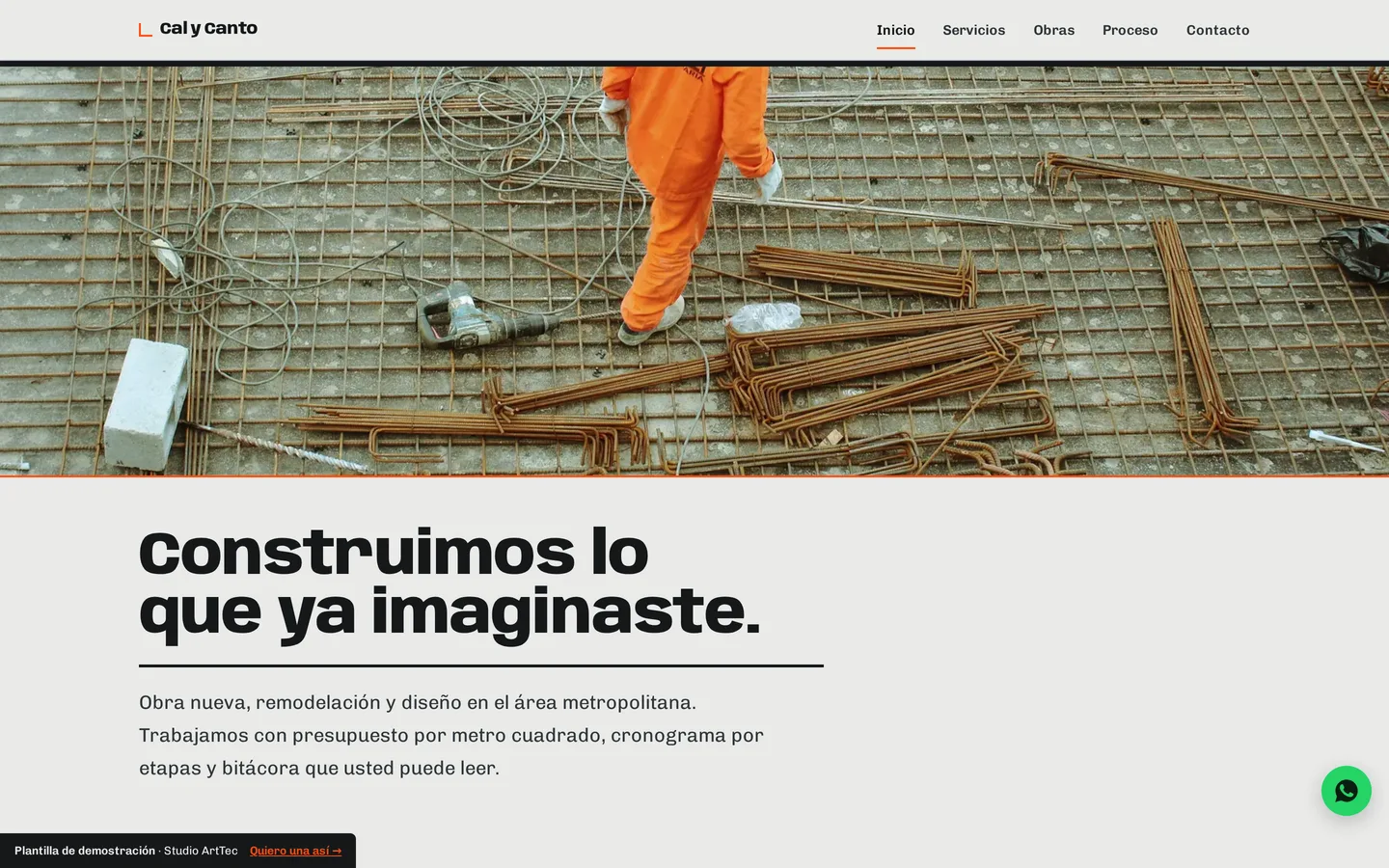 Plantilla para construcción y arquitectura