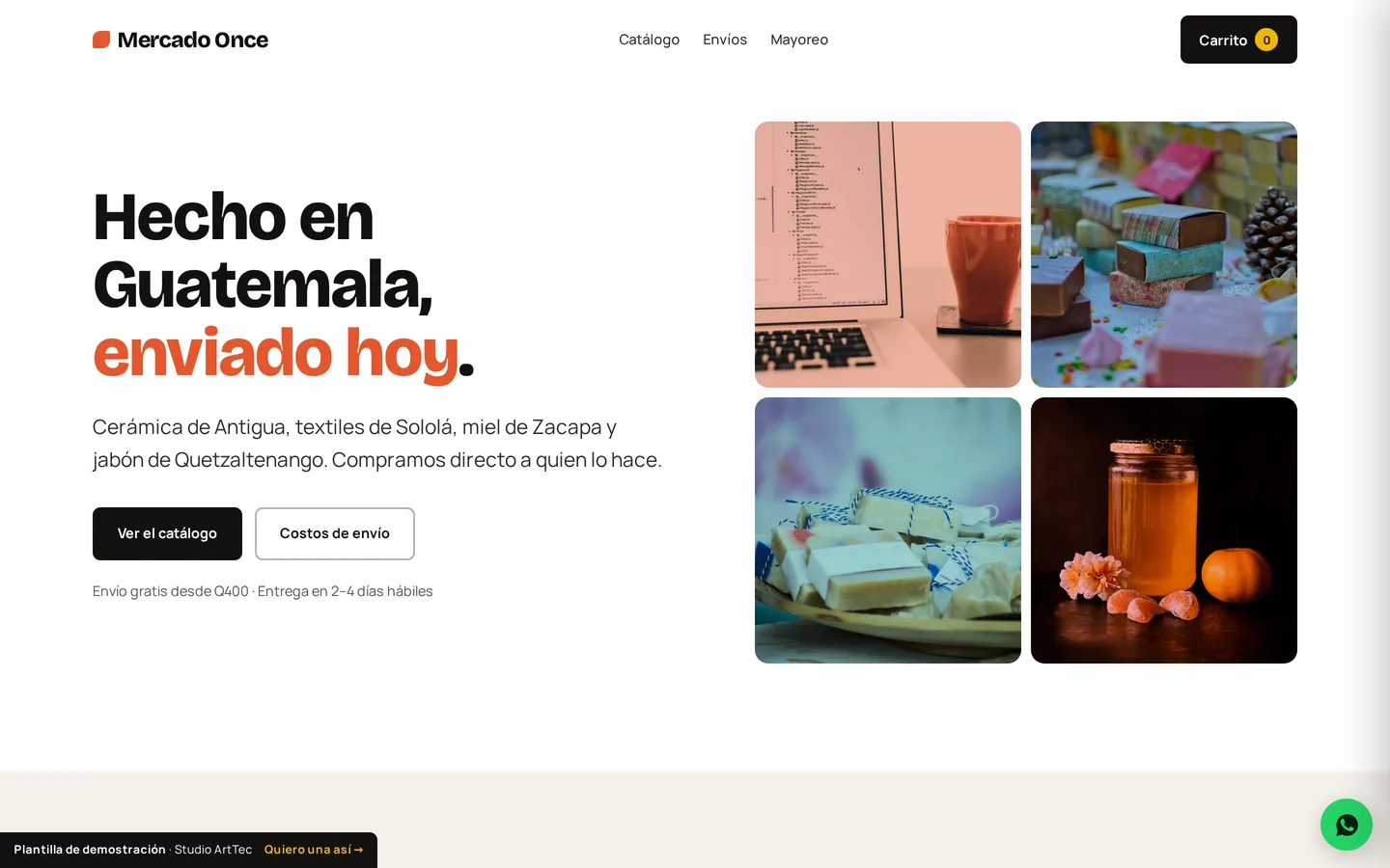 Plantilla de tienda en línea